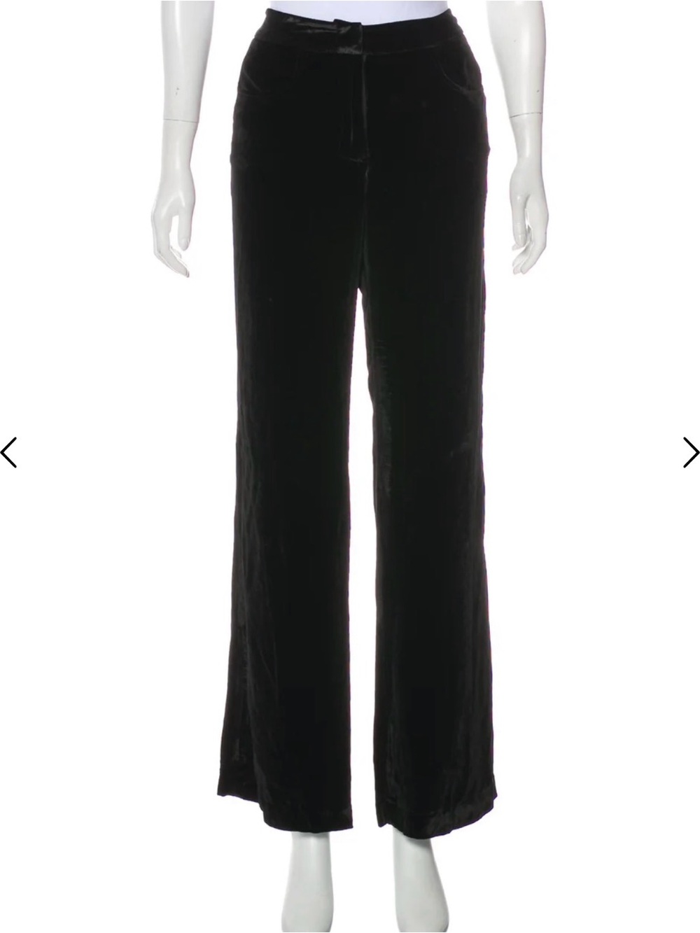 Jenni Kayne Birkin Pant Black Velvet Wide Leg Trousers Size 4
